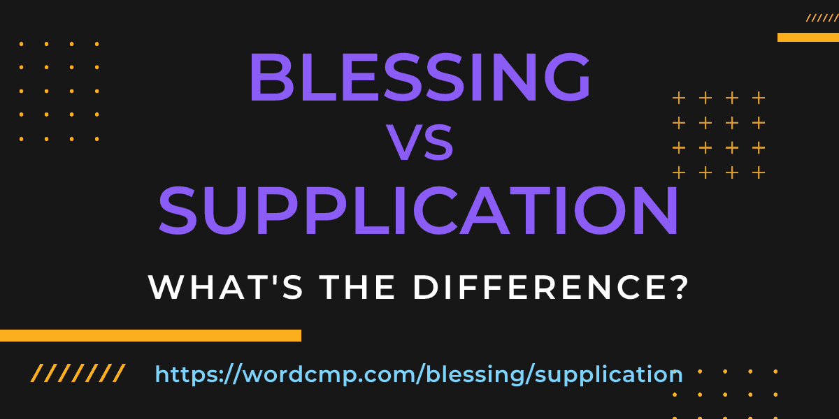Difference between blessing and supplication