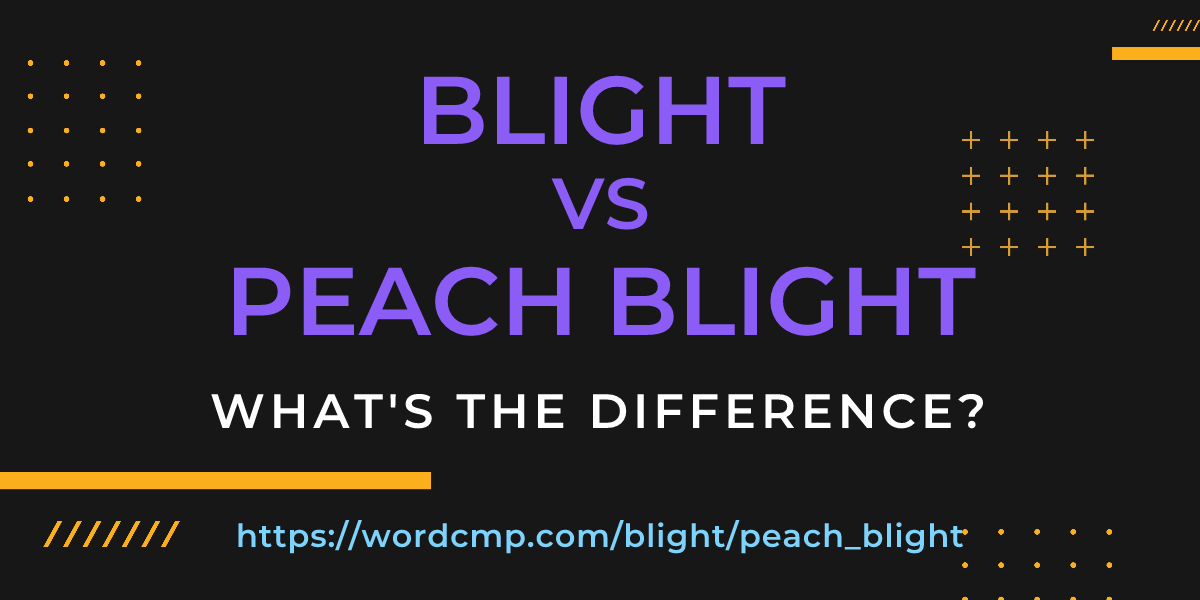 Difference between blight and peach blight