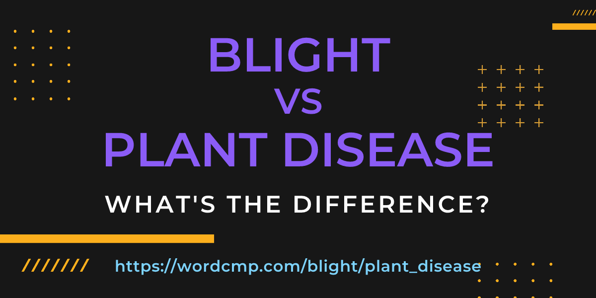 Difference between blight and plant disease
