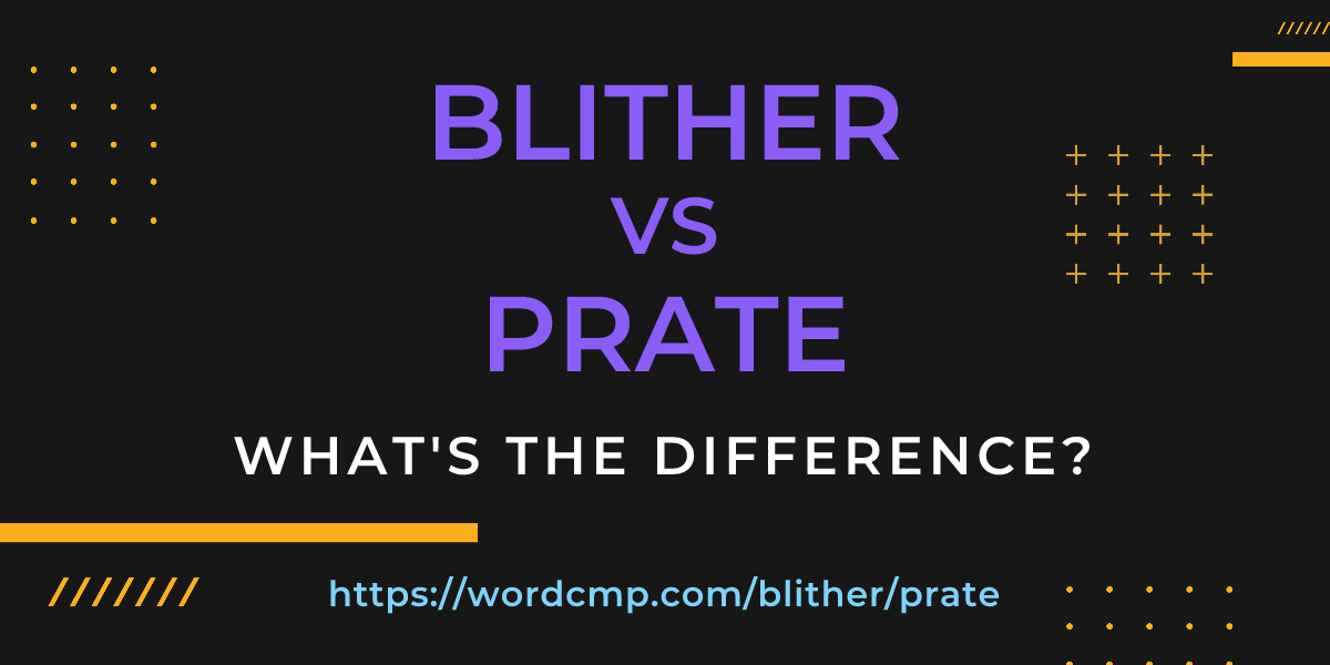 Difference between blither and prate