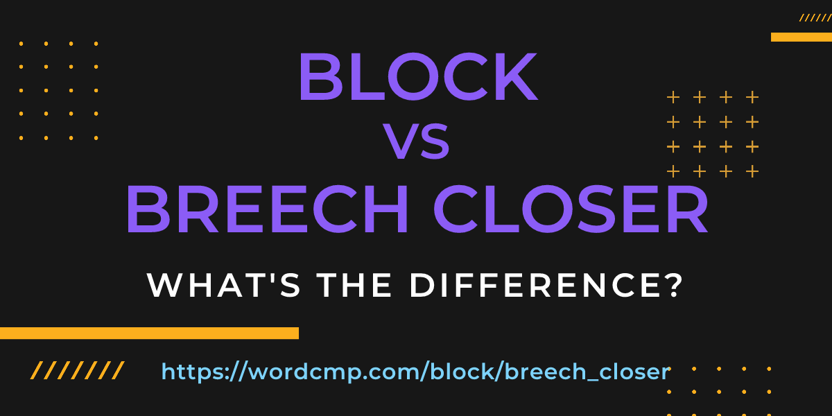 Difference between block and breech closer