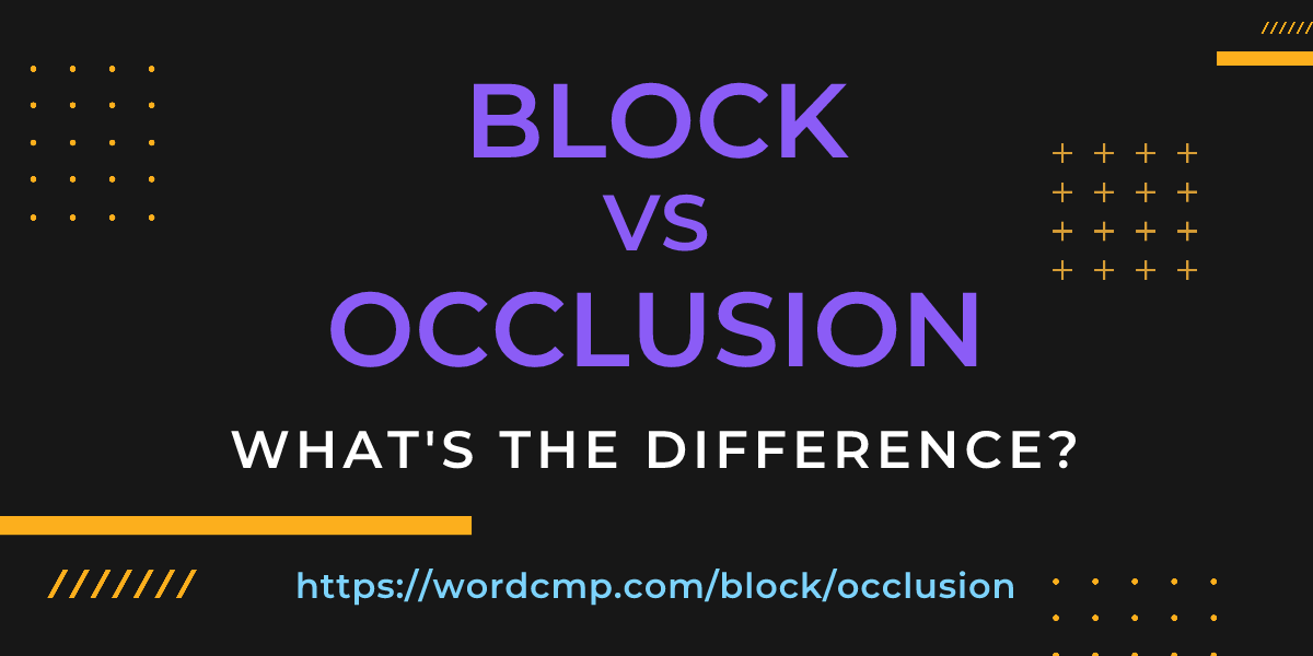 Difference between block and occlusion
