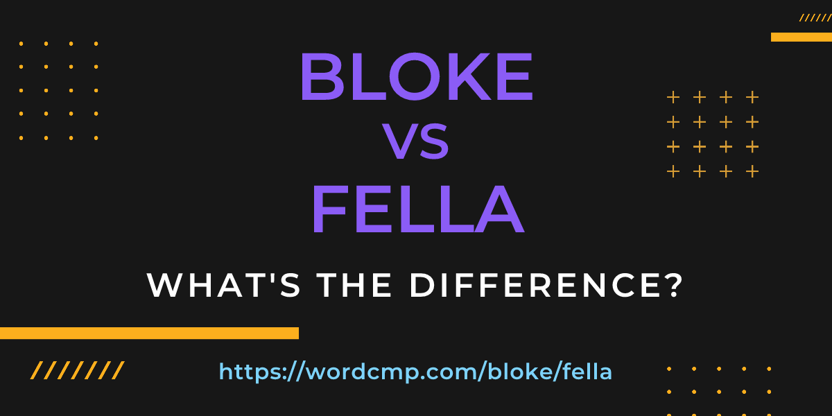 Difference between bloke and fella
