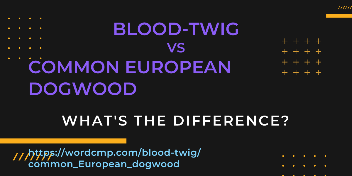 Difference between blood-twig and common European dogwood