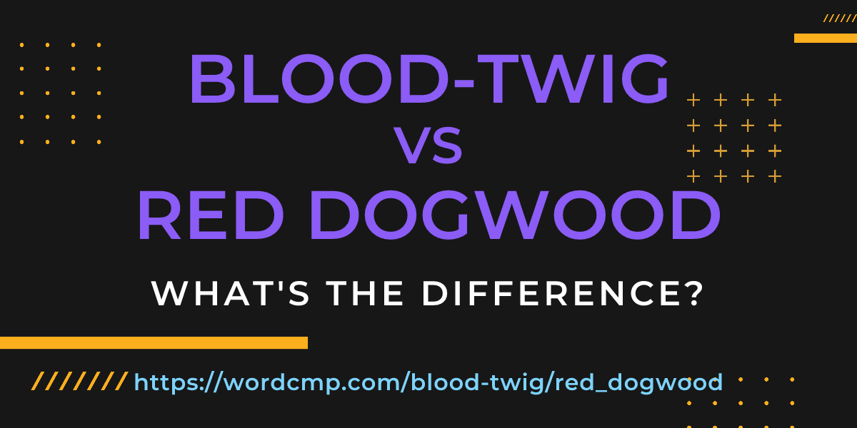 Difference between blood-twig and red dogwood