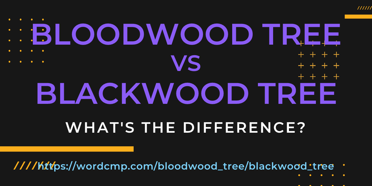 Difference between bloodwood tree and blackwood tree