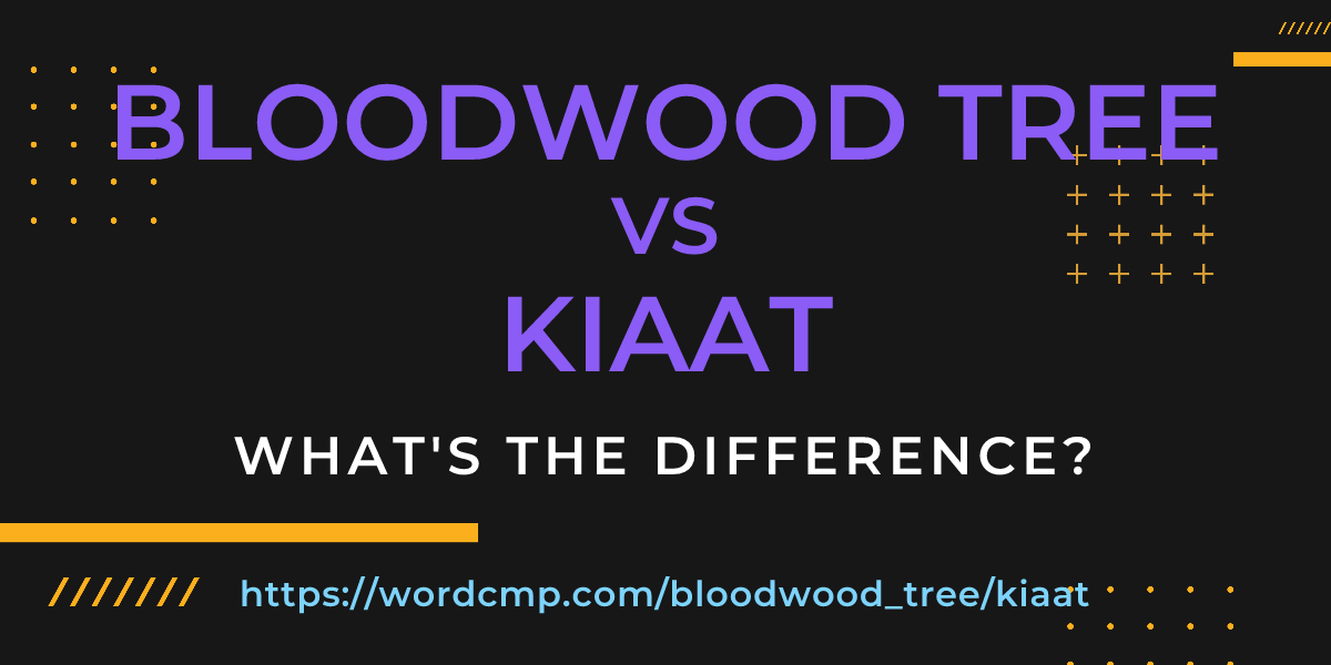 Difference between bloodwood tree and kiaat