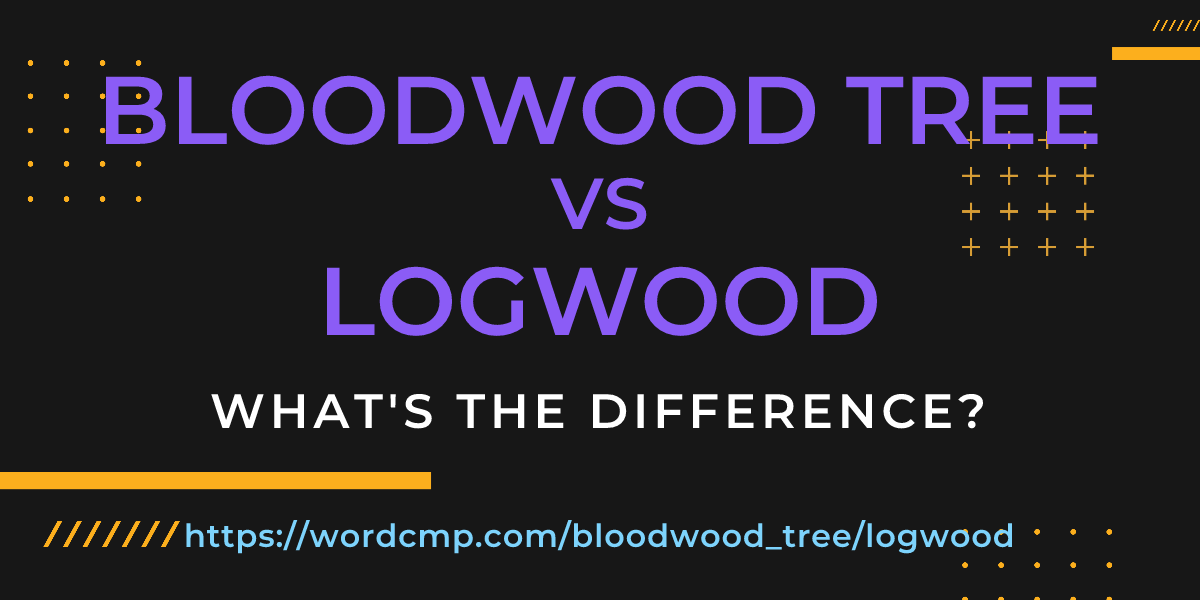 Difference between bloodwood tree and logwood