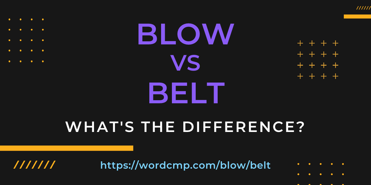 Difference between blow and belt