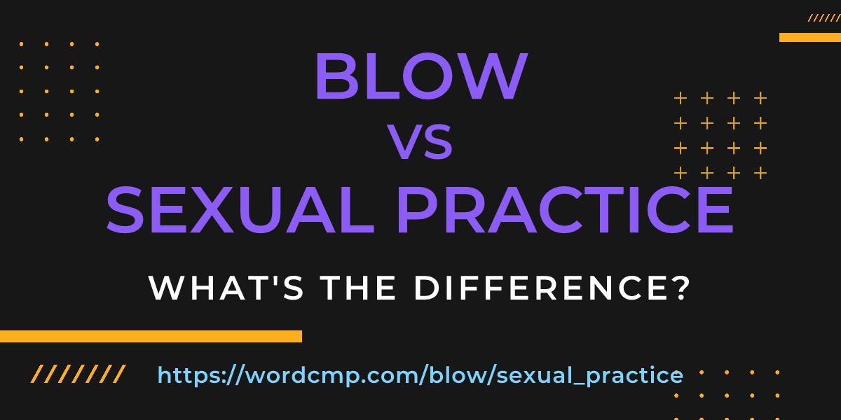 Difference between blow and sexual practice
