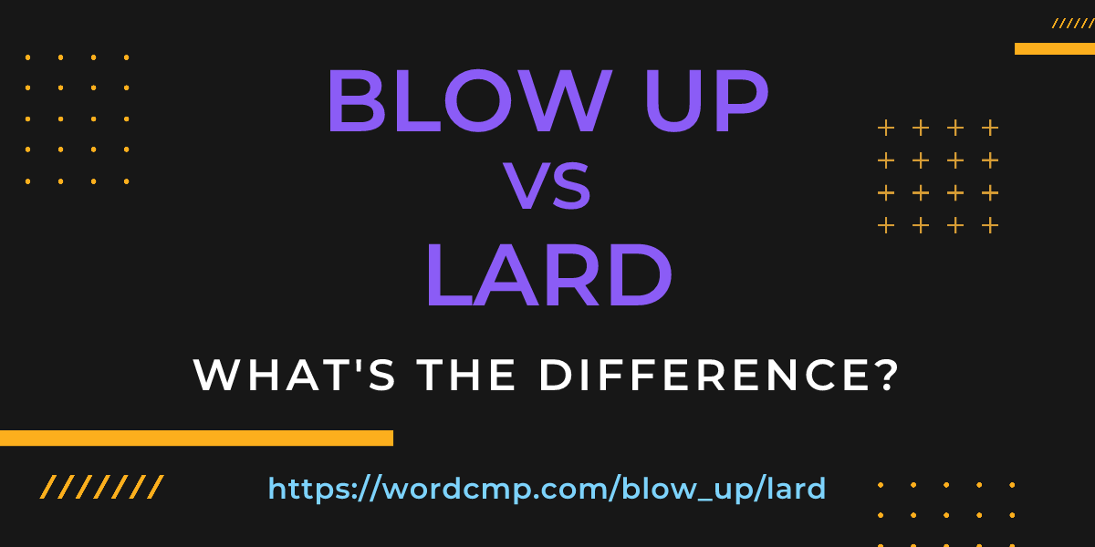 Difference between blow up and lard