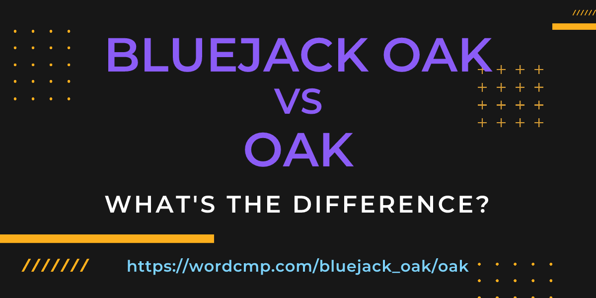 Difference between bluejack oak and oak