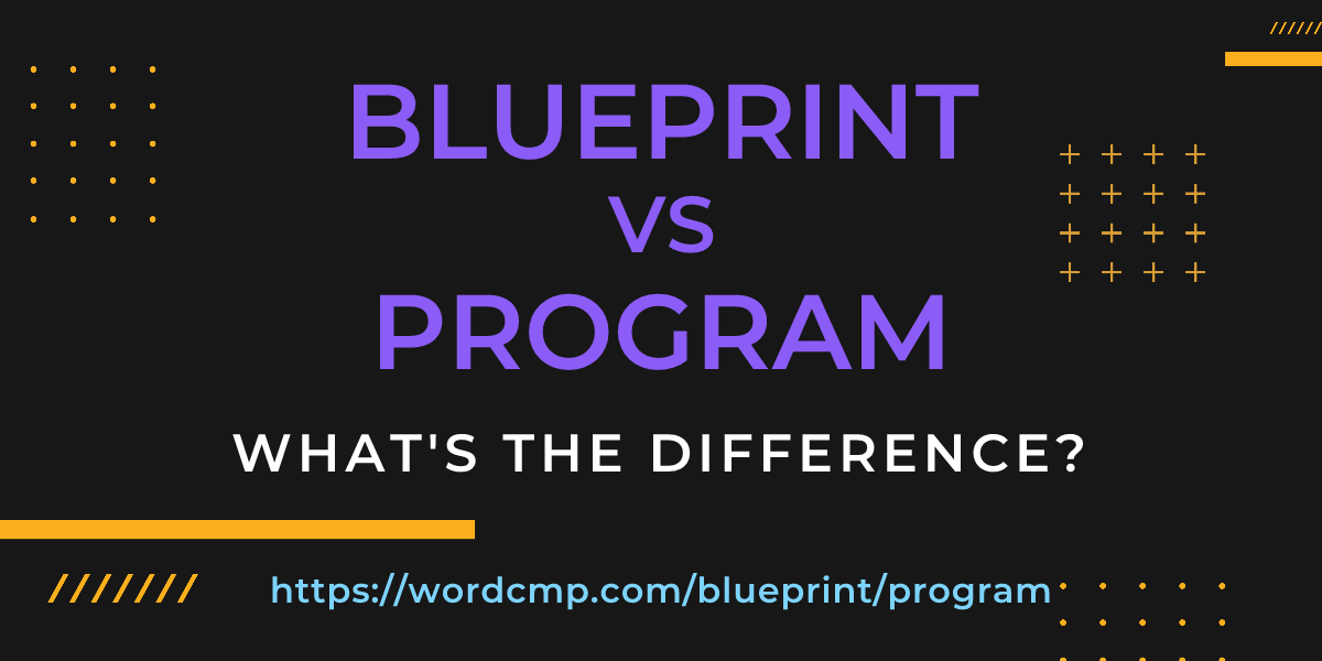 Difference between blueprint and program