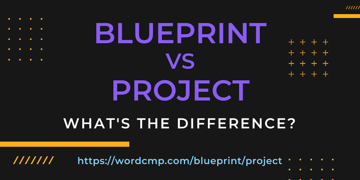 Difference between blueprint and project