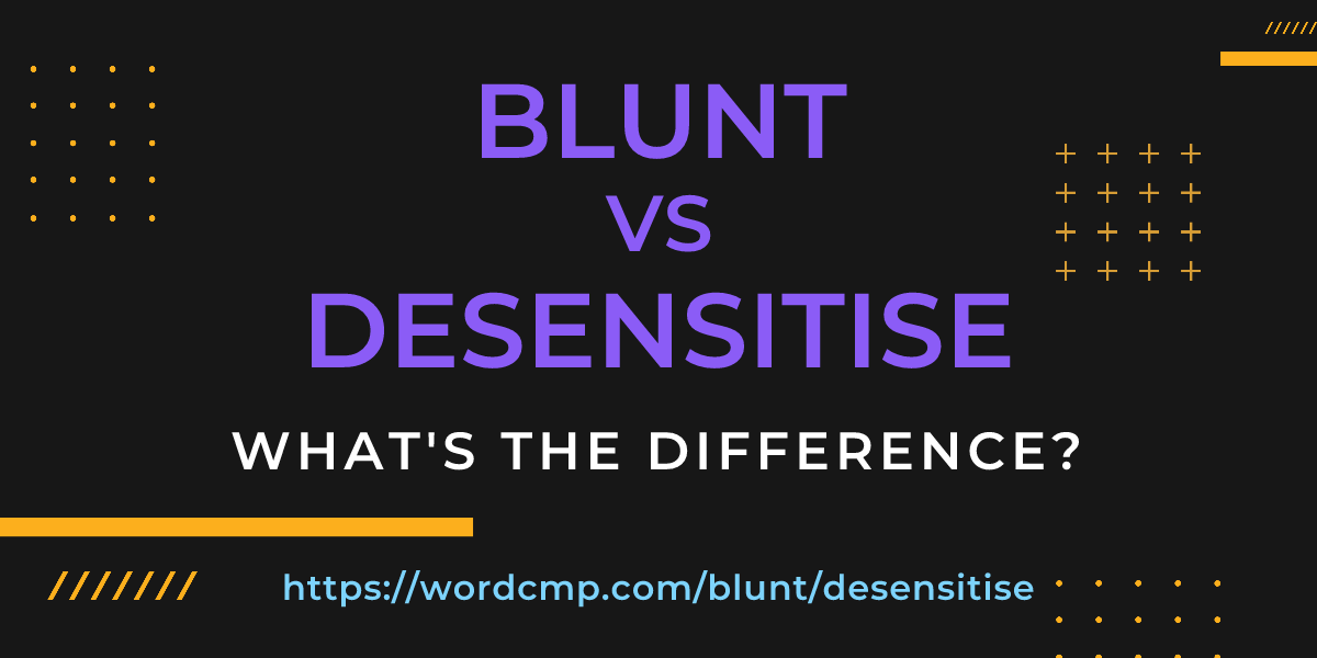 Difference between blunt and desensitise