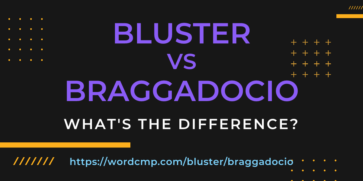Difference between bluster and braggadocio