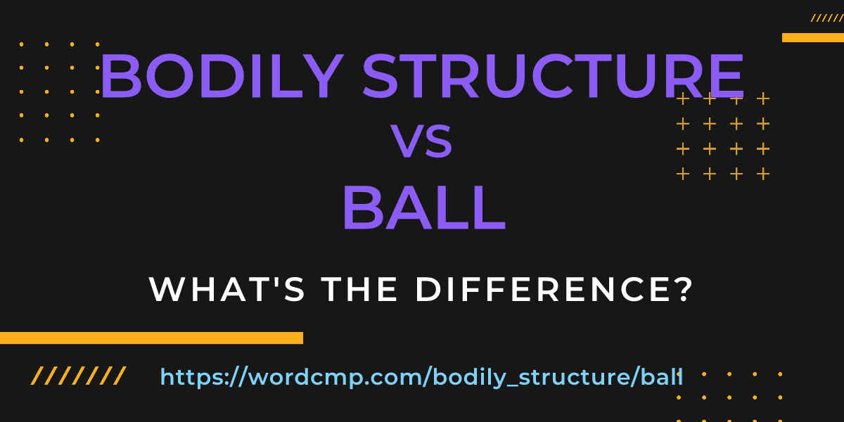 Difference between bodily structure and ball