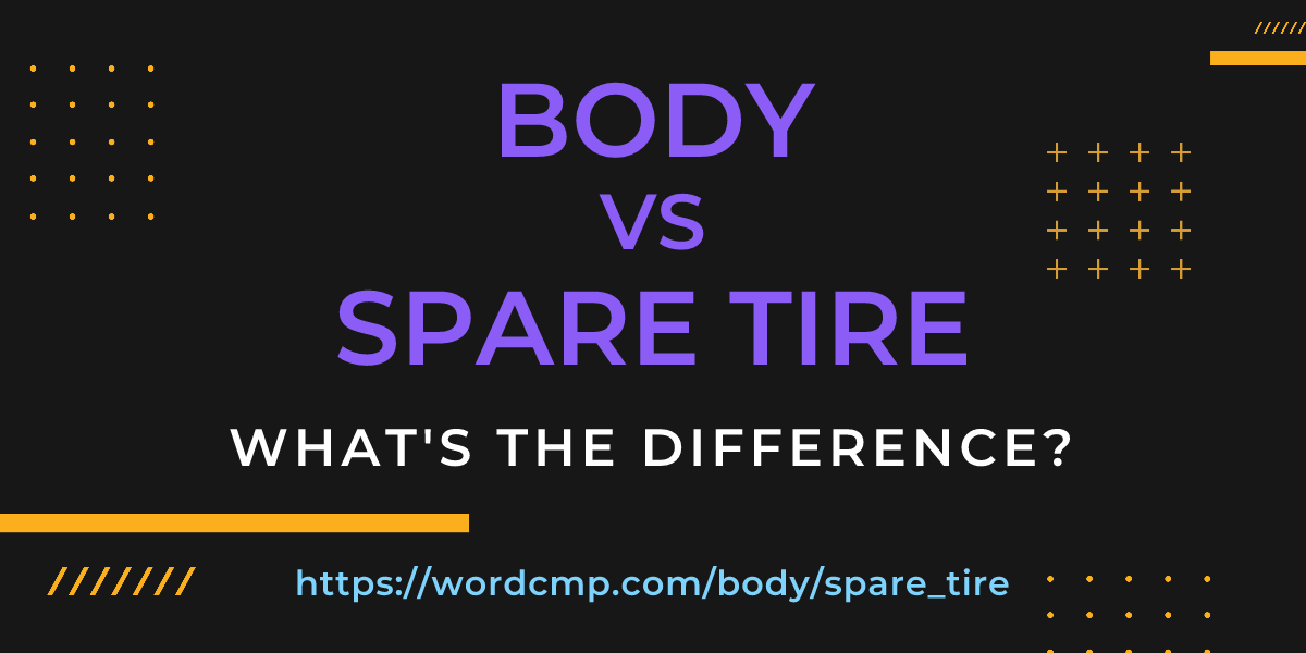 Difference between body and spare tire