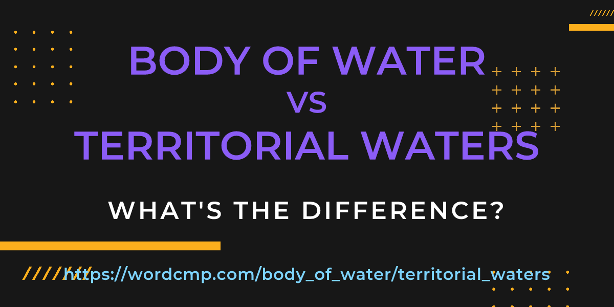 Difference between body of water and territorial waters