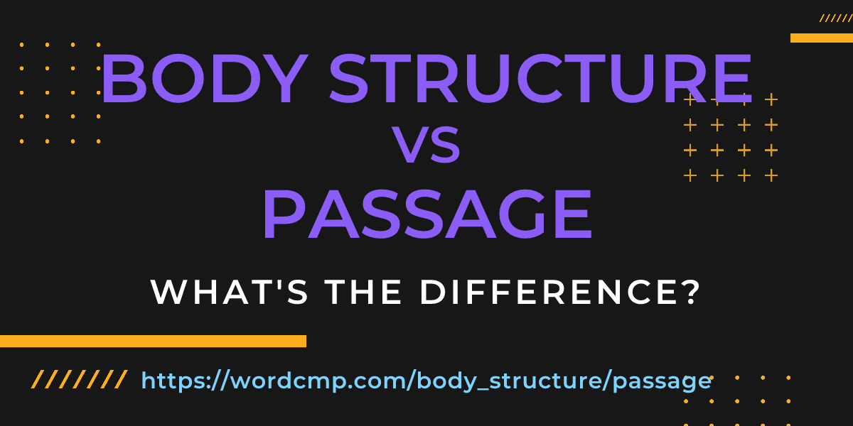 Difference between body structure and passage