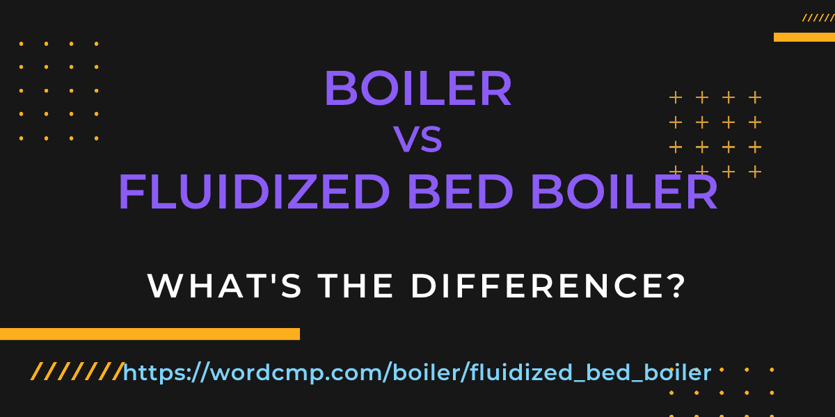 Difference between boiler and fluidized bed boiler