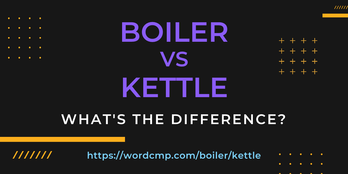 Difference between boiler and kettle