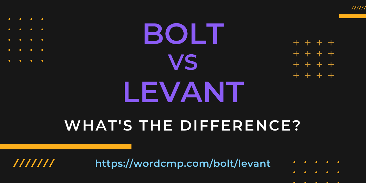 Difference between bolt and levant