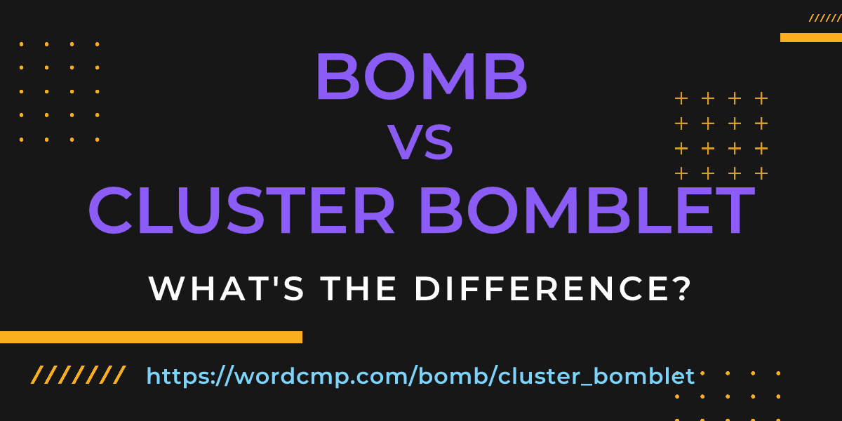 Difference between bomb and cluster bomblet