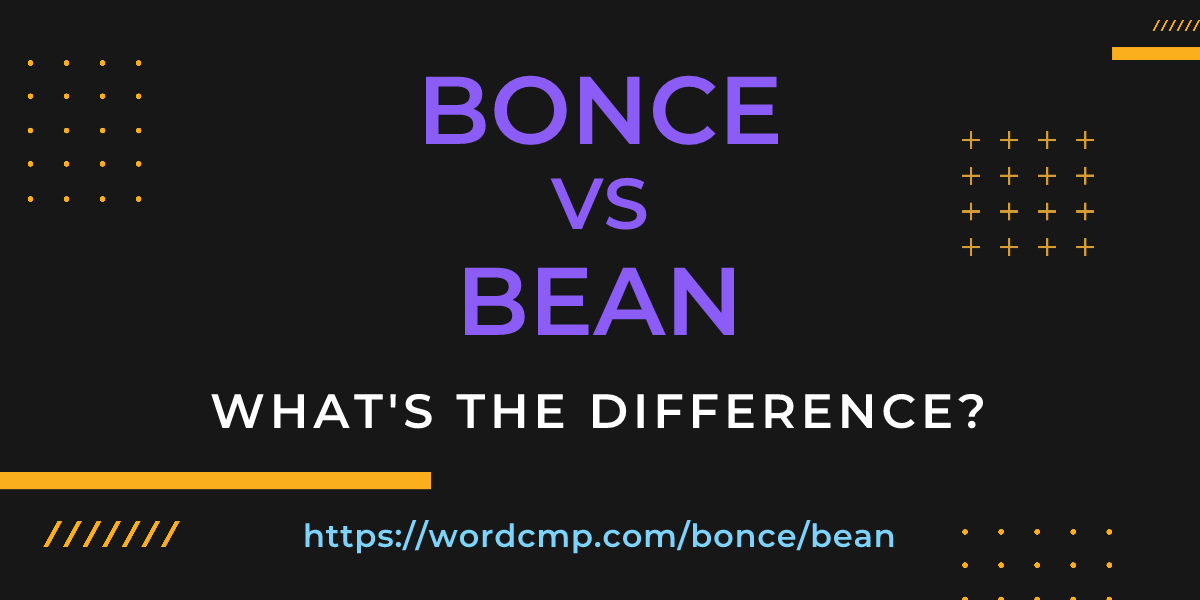 Difference between bonce and bean