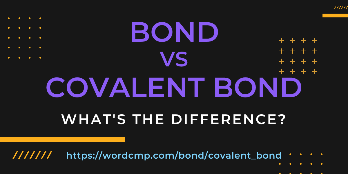 Difference between bond and covalent bond