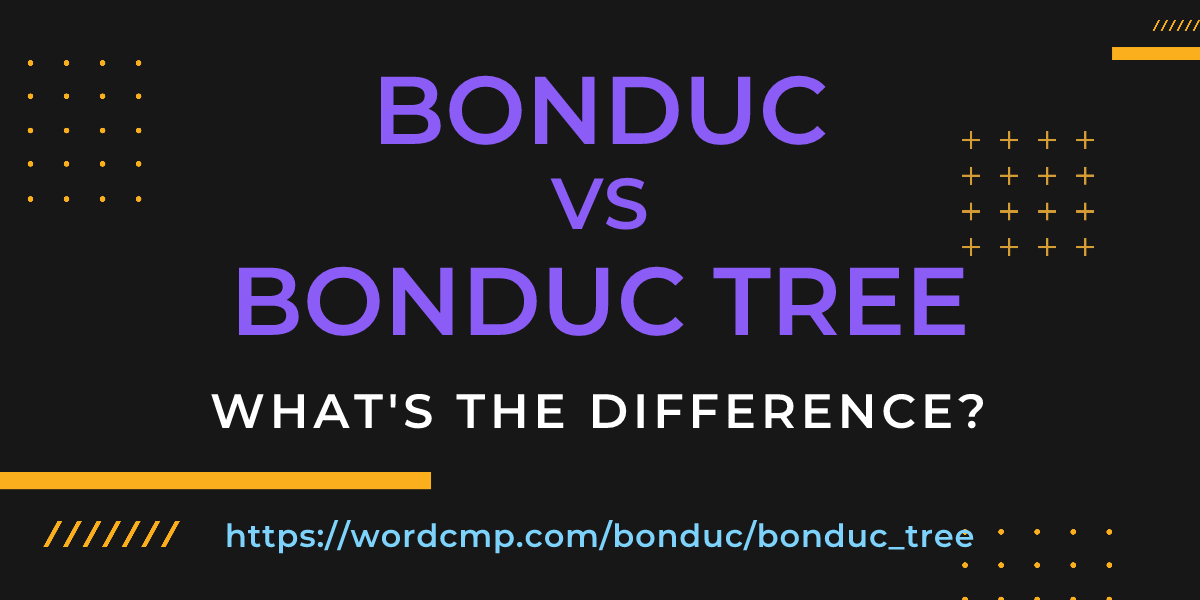 Difference between bonduc and bonduc tree