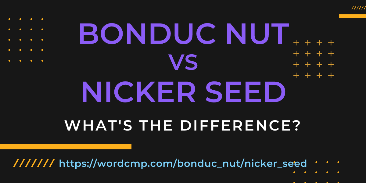 Difference between bonduc nut and nicker seed