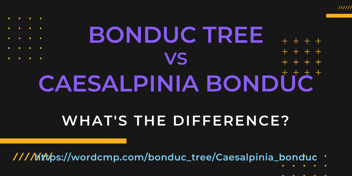 Difference between bonduc tree and Caesalpinia bonduc