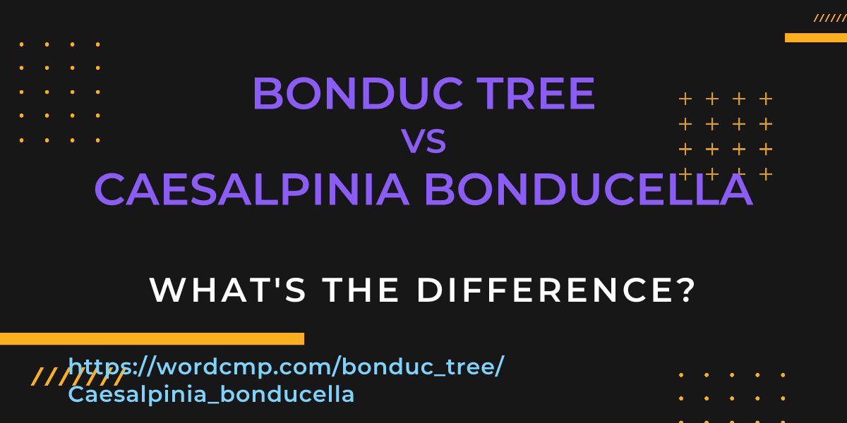 Difference between bonduc tree and Caesalpinia bonducella