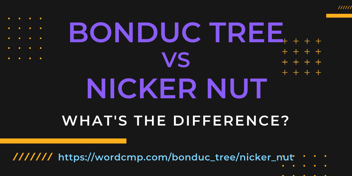 Difference between bonduc tree and nicker nut
