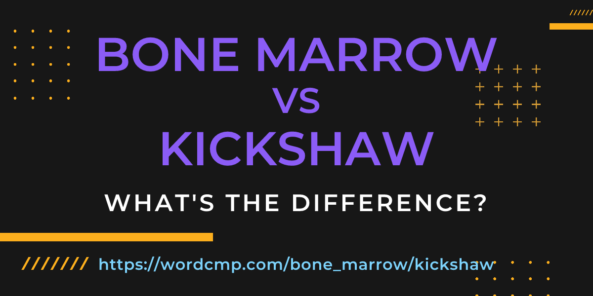 Difference between bone marrow and kickshaw