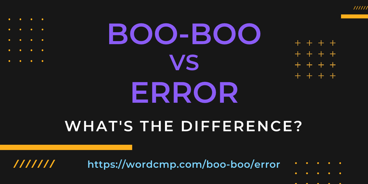 Difference between boo-boo and error