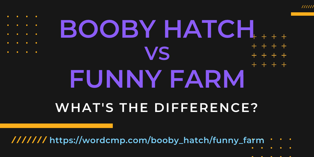 Difference between booby hatch and funny farm