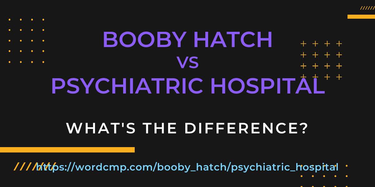 Difference between booby hatch and psychiatric hospital