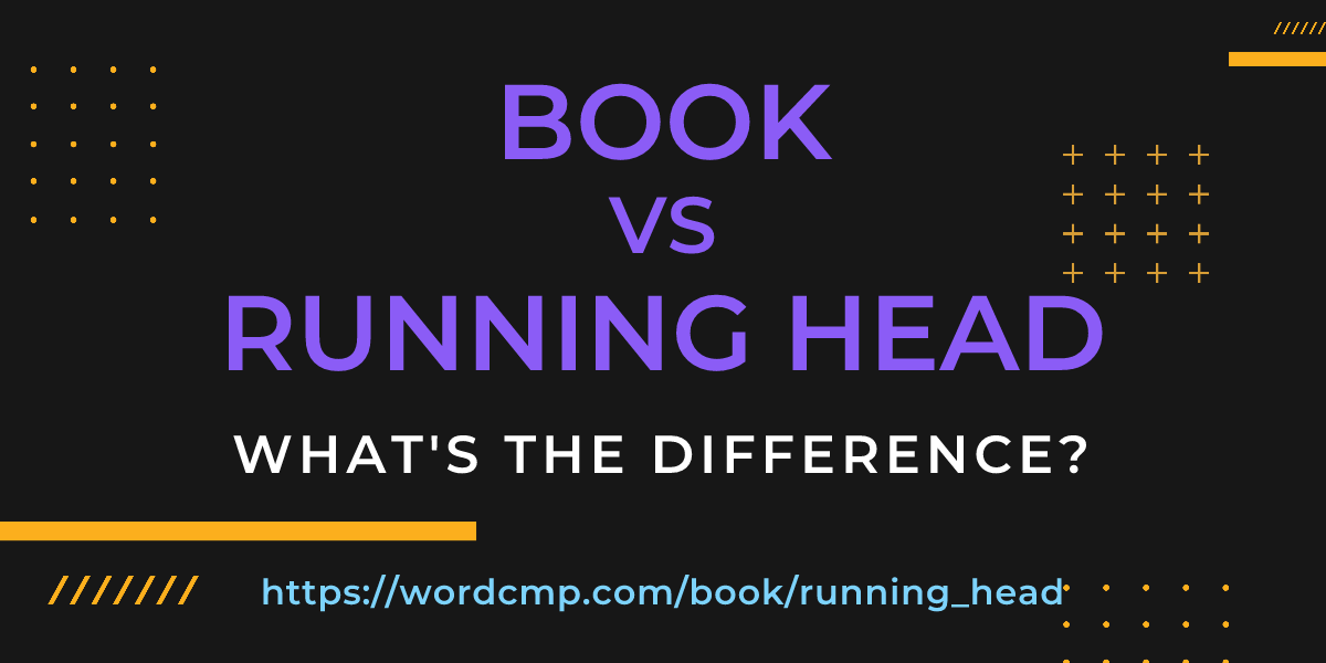 Difference between book and running head