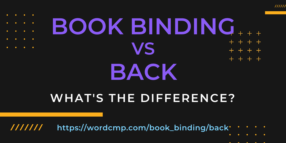 Difference between book binding and back