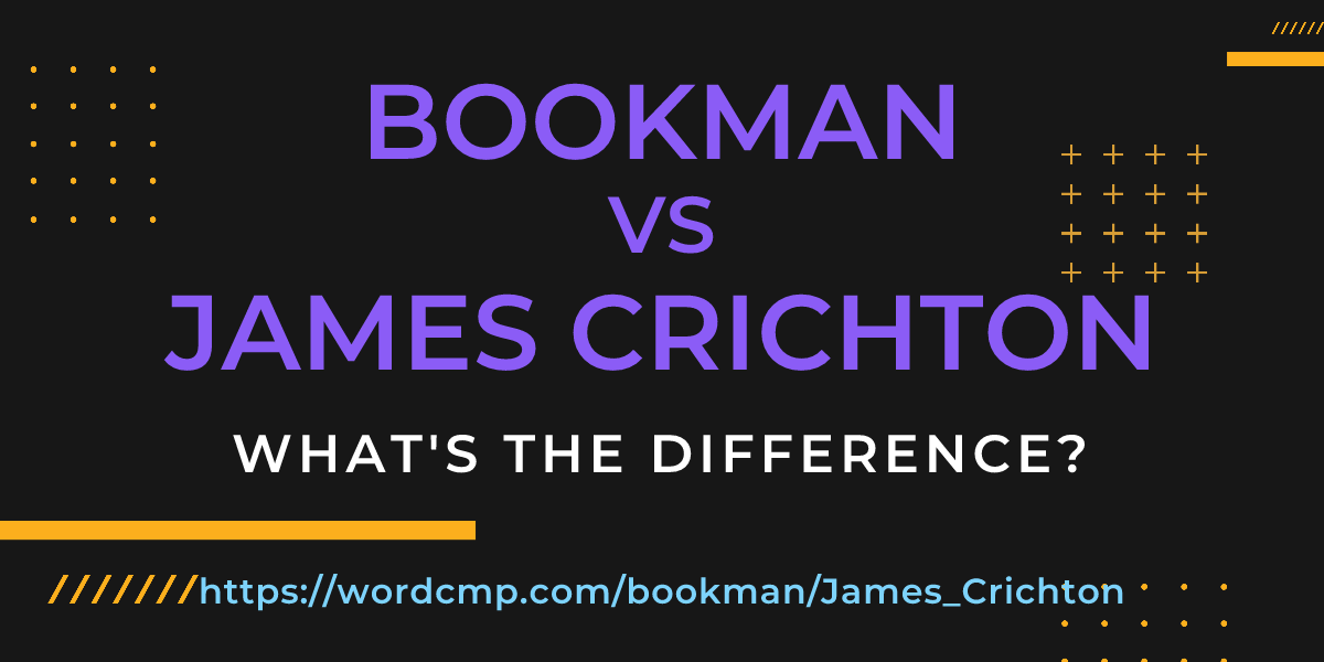 Difference between bookman and James Crichton