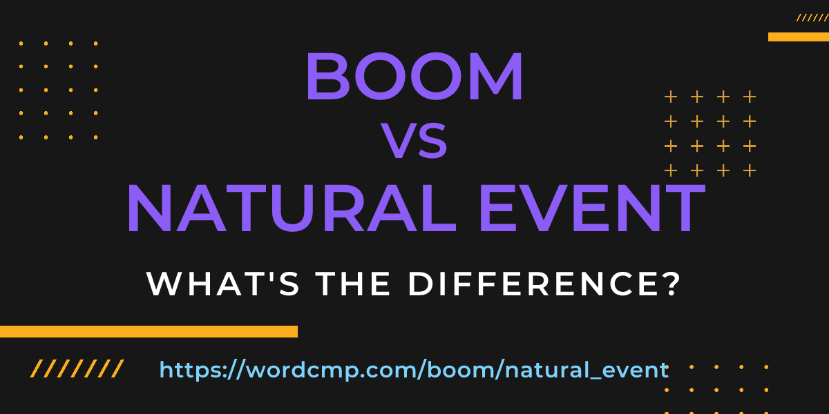 Difference between boom and natural event