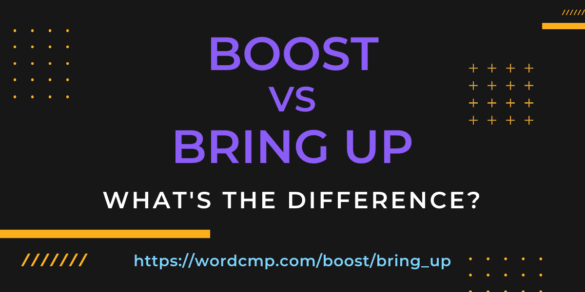 Difference between boost and bring up