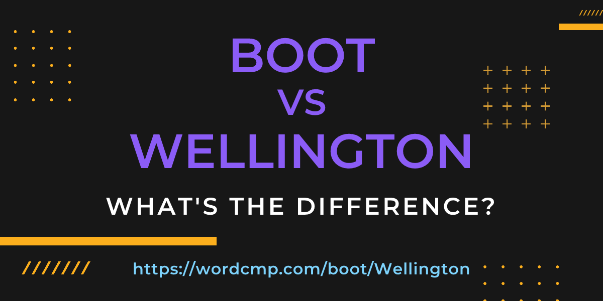 Difference between boot and Wellington