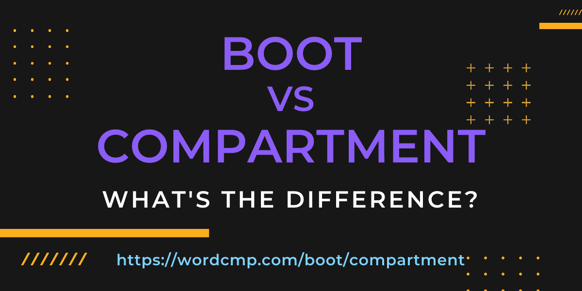 Difference between boot and compartment