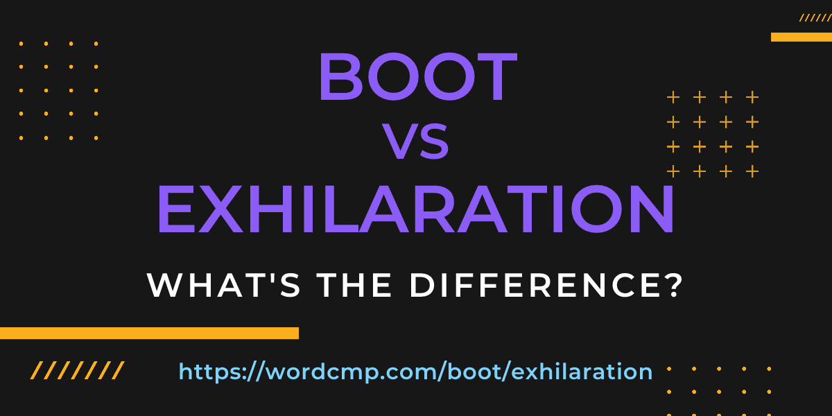 Difference between boot and exhilaration