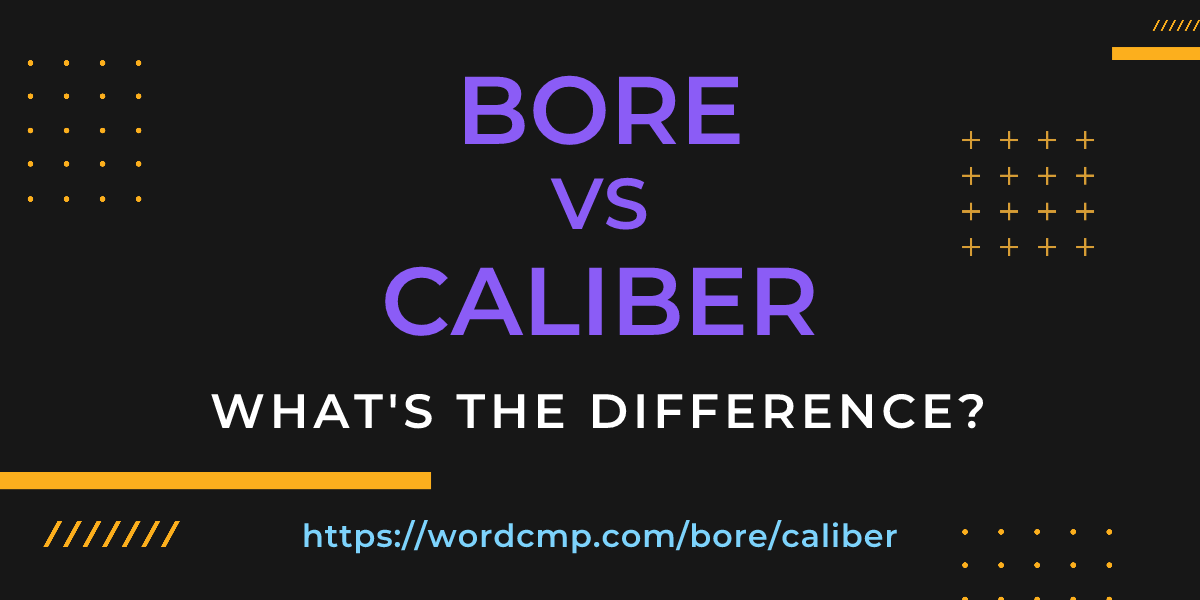 Difference between bore and caliber