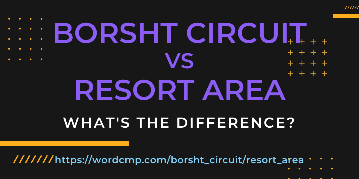 Difference between borsht circuit and resort area