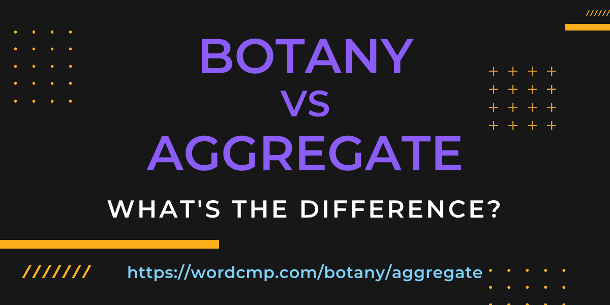 Difference between botany and aggregate